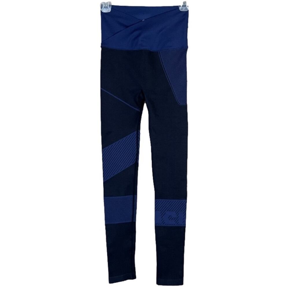 Asics Obi Wrap Seamless Leggings Performance Black Deep Ocean Size Small